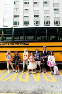 Lola + The Boys Happy Rainbow Unicorn Sweatshirt Girls