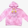 Lola & The Boys New Arrivals Heart Eyes Crystal Smiley Hoodie