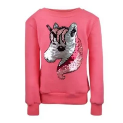 Lola & The Boys Pretty In Pink Unicorn Sweatshirt Girls