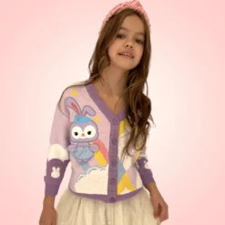 Lola And The Boys New Arrivals Retro Bunny Cardigan