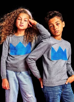 Lola & The Boys Royalty Puff Sweater