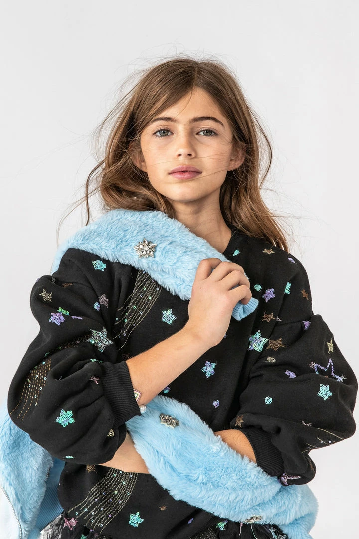 Lola + The Boys Shining Star Sweatshirt Girls 3 Lola + The Boys Shining Star Sweatshirt Girls