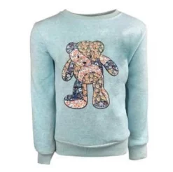 Lola + The Boys Sky Blue Teddy Sweatshirt