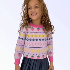 Lola & The Boys New Arrivals Smiles And Berries Sweater