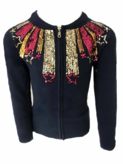 Lola + The Boys Star Light Star Bright Sweater Jacket Girls