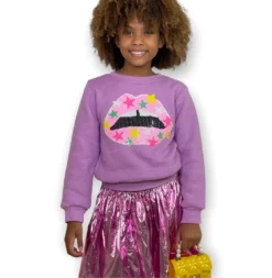 Lola + The Boys Star Lips Sweatshirt New Arrivals