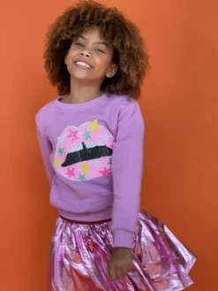 Lola + The Boys Star Lips Sweatshirt New Arrivals