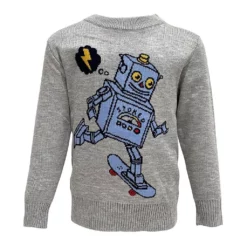 Lola + The Boys New Arrivals Stoked Robot Sweater