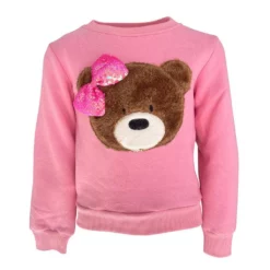 Lola + The Boys Teddy Bow Sweatshirt New Arrivals