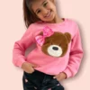 Lola + The Boys Teddy Bow Sweatshirt New Arrivals