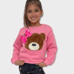 Lola + The Boys Teddy Bow Sweatshirt New Arrivals