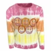 Lola + The Boys Tie Dye Smiley Sweater Girls