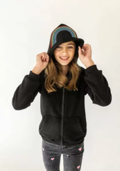 Lola + The Boys Girls Wanderlust Crystal Unicorn Hoodie