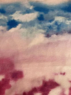 Lola + The Boys Girls Watercolor Sky Fuzzy Sweatshirt