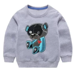 Lola + The Boys Stitch A Bear Sweatshirt New Arrivals