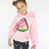 Lola & The Boys Watermelon Tulle Sequin Hoodie New Arrivals