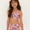 Lola + The Boys Girls Double Rainbow 2 Piece Swimsuit