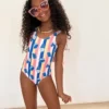 Lola + The Boys Ice Cream Cupcake Stripes Swimsuit
