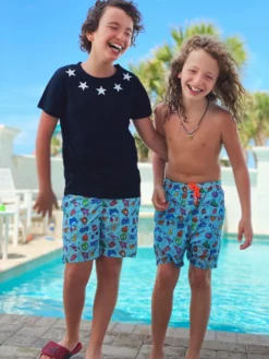 Lola + The Boys Alien Doodle Swim Shorts