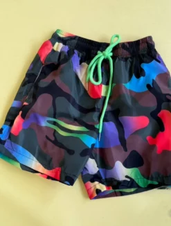 Lola + The Boys Cool Camo Swim Shorts