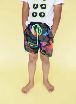 Lola + The Boys Cool Camo Swim Shorts