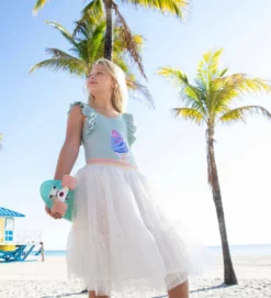 Lola + The Boys Ice Cream Ruffle Swimsuit Green Sale On Sale