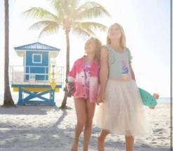 Lola + The Boys Ice Cream Ruffle Swimsuit Green Sale On Sale