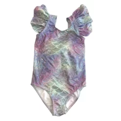 Lola + The Boys Girls Mermaid Bow Swimsuit