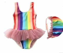Lola & The Boys Rainbow Tutu Swimsuit