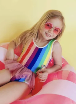 Lola & The Boys Rainbow Tutu Swimsuit