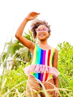 Lola & The Boys Rainbow Tutu Swimsuit
