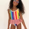 Lola & The Boys Rainbow Tutu Swimsuit