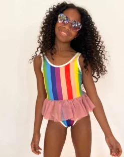 Lola & The Boys Rainbow Tutu Swimsuit
