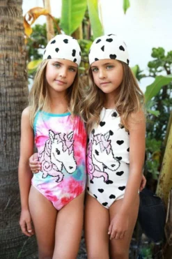 Lola & The Boys Unicorn Flip Tie Dye Swimsuit