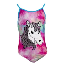 Lola & The Boys Unicorn Flip Tie Dye Swimsuit