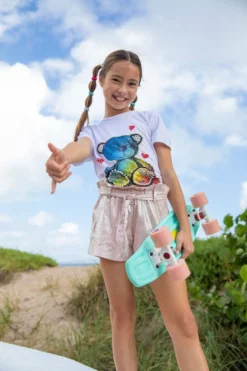 Lola + The Boys Rainbow Bear T Shirt New Arrivals