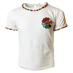 Lola + The Boys Daisy Pom Pom T-Shirt Girls