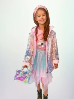 Lola + The Boys Girls Fancy Unicorn Sequin Tee