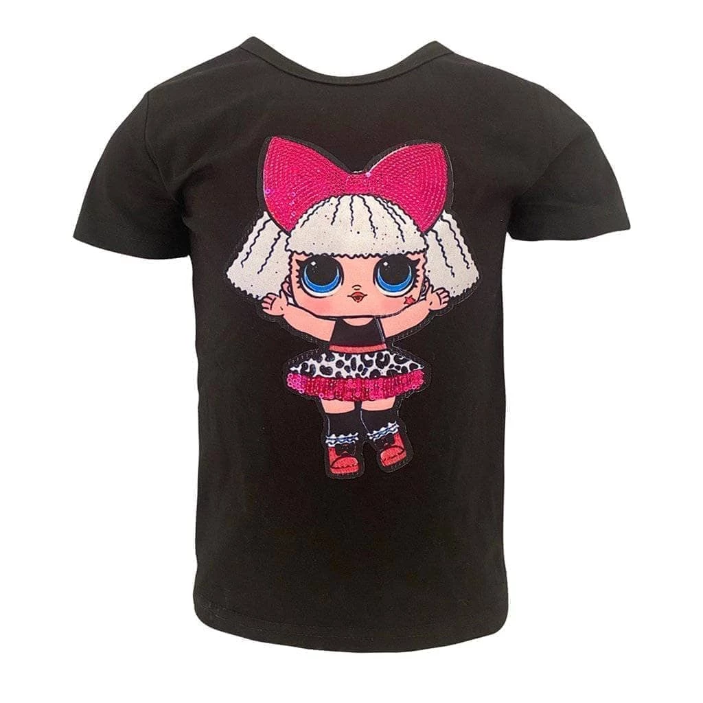Lola & The Boys Girls Sequin Doll T-Shirt 7 Lola & The Boys Girls Sequin Doll T-Shirt