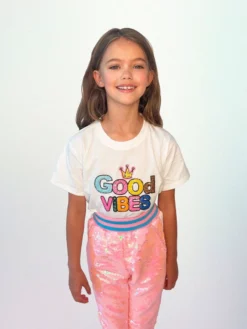 Lola + The Boys Good Vibes Neon Tee