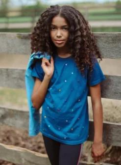 Lola + The Boys Girls Rainbow Gem T-Shirt