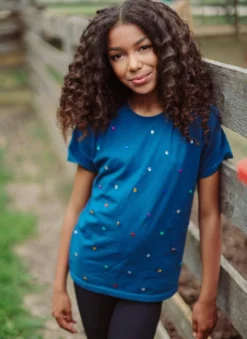 Lola + The Boys Girls Rainbow Gem T-Shirt