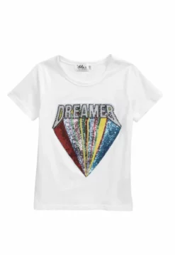 Lola + The Boys Sequin Dreamer Patch T-Shirt Girls