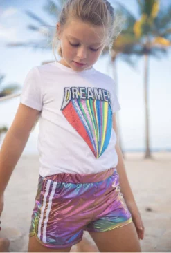 Lola + The Boys Sequin Dreamer Patch T-Shirt Girls