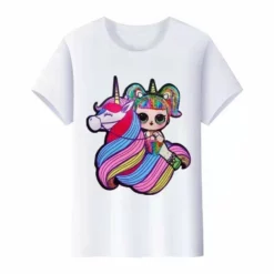 Lola + The Boys Unicorn Love Rainbow LED Doll Tee