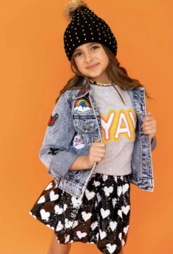 Lola + The Boys YAY Patch Sweatshirt