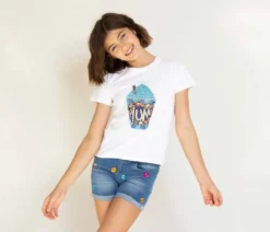 Lola + The Boys Girls Yum Crystal Tee