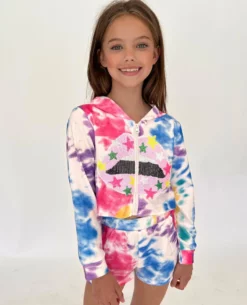 Lola + The Boys Tie Dye Lips Short Set New Arrivals