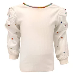 Lola + The Boys New Arrivals Gem Queen Puff Sleeve Blouse