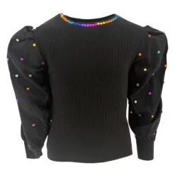 Lola + The Boys New Arrivals Gem Queen Puff Sleeve Blouse